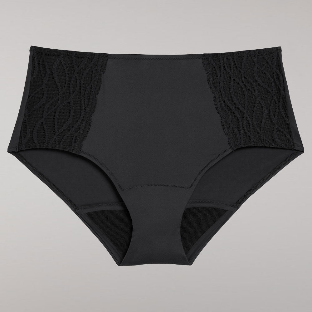 Silhouette Classic Washable Underwear Light Incontinence featuring a classic-cut design with lace trim, offering discreet, breathable protection against light leaks and odour.