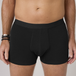 Man wearing NEW TENA Men Protective Boxers Light, demonstrating the fit and design of washable incontinence underwear with built-in protection.