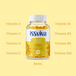 Issviva Mood &amp; Energy gummy supplements in a clear bottle, featuring key vitamins, as part of the Active &amp; Energised Bumper Bundle for enhanced energy and mood.